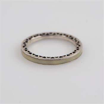 Pandora Sterling Silver Sparkle & Hearts Ring
