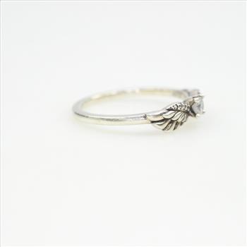 Pandora Sterling Silver Sparkling Angel Wings Ring