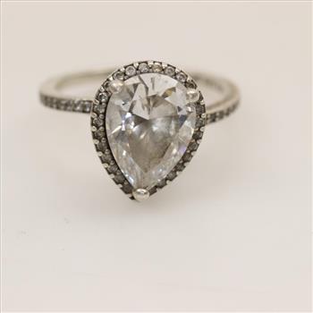 Pandora Sterling Silver Sparkling Halo Ring