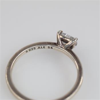 Pandora Sterling Silver Sparkling Heart Solitaire Ring