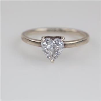 Pandora Sterling Silver Sparkling Heart Solitaire Ring