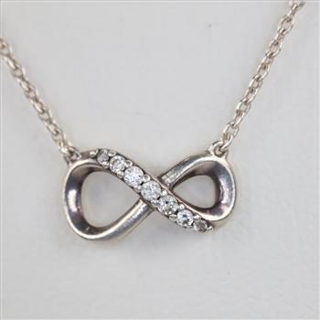 Pandora Sterling Silver Sparkling Infinity Collier Necklace