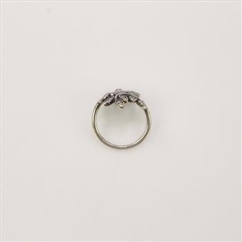 Pandora Sterling Silver Sparkling Leaves Ring