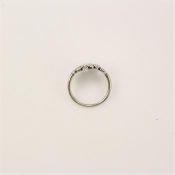 Pandora Sterling Silver Sparkling Leaves Ring