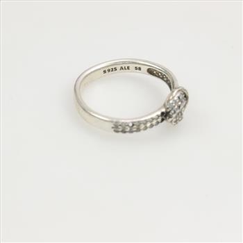 Pandora Sterling Silver Sparkling Love Knot Ring