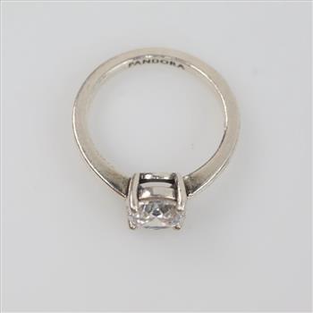 Pandora Sterling Silver Sparkling Solitaire Ring