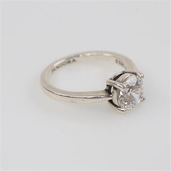 Pandora Sterling Silver Sparkling Solitaire Ring