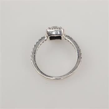 Pandora Sterling Silver Sparkling Square Halo Ring