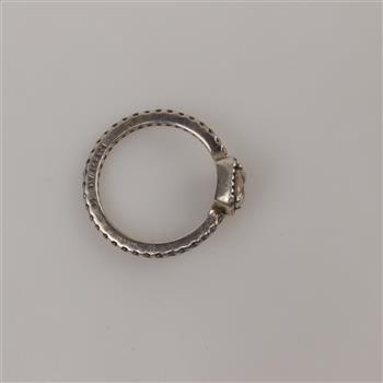 Pandora Sterling Silver Sparkling Square Halo Ring