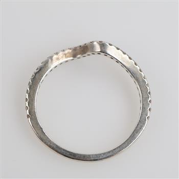 Pandora Sterling Silver Sparkling Wave Ring