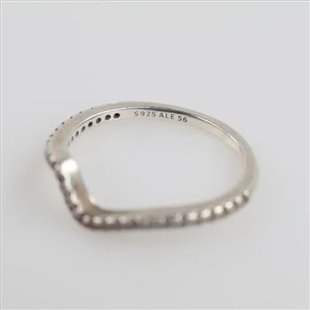 Pandora Sterling Silver Sparkling Wave Ring