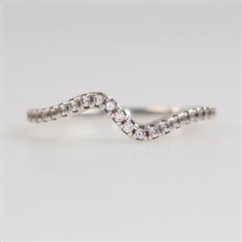 Pandora Sterling Silver Sparkling Wave Ring