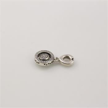 Pandora Sterling Silver Spinning Signature Dangle Charm