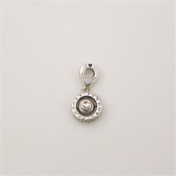 Pandora Sterling Silver Spinning Signature Dangle Charm