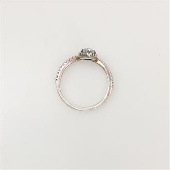 Pandora Sterling Silver Square Sparkle Wishbone Ring
