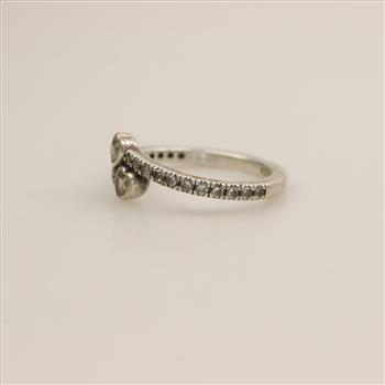 Pandora Sterling Silver Two Sparkling Hearts Ring