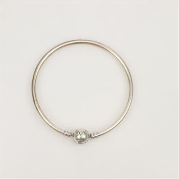 Pandora Sterling Silver Unique As You Are Snowflake Bangle Bracelet