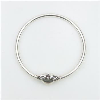 Pandora Sterling Silver Winged Heart Bangle