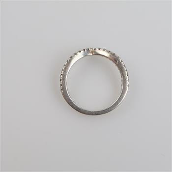 Pandora Sterling Silver Wishbone Sparkling Ring