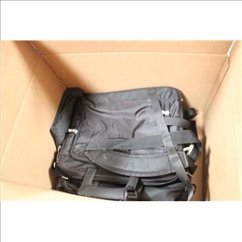Pants, Button-Up Shirt, Socks, And More Clothing Lot With Backpacks And Laptop Bag