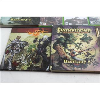 Pathfinder RPG Game Books, Xbox 360 Games, & Dungeon And Dragons Game Guide; 5+ Pieces