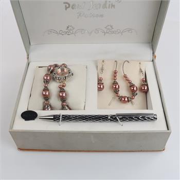 Paul Jardin Mixed Jewelry, Watch And Pen Set, 5 Pieces