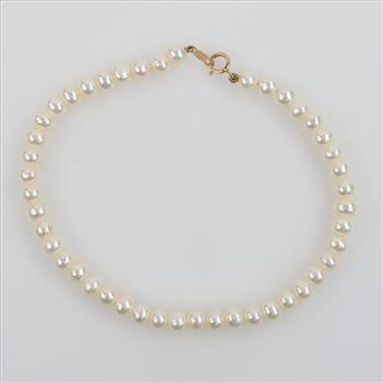 Pearl Bracelet 14kt Clasp