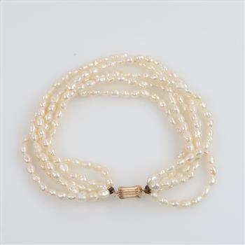 Pearl Bracelet With 14kt Gold Clasp