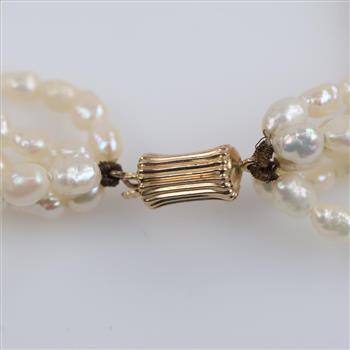 Pearl Bracelet With 14kt Gold Clasp