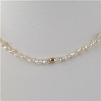 Pearl Necklace 14kt Gold Accent