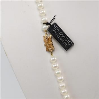 Pearl Necklace 14kt Gold Clasp