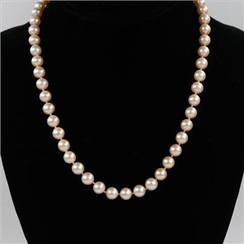 Pearl Necklace 14kt Gold Clasp