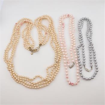 Pearl Necklace, 3 Pieces