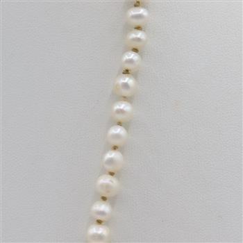 Pearl Necklace Sterling Silver Clasp