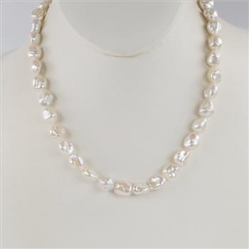 Pearl Necklace Sterling Silver Clasp