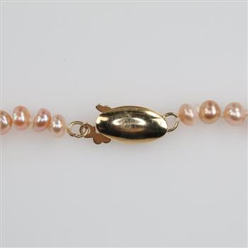 Pearl Necklace With 10kt Gold Clasp