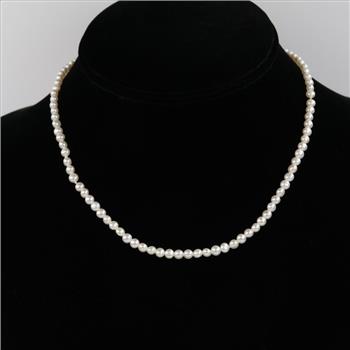 Pearl Necklace With 10kt Gold Clasp