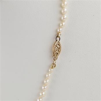 Pearl Necklace With 14kt Clasp