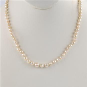 Pearl Necklace With 14kt Clasp