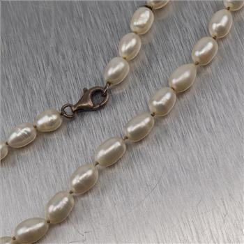 Pearl Necklace With Sterling Silver Clasp