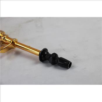 Penny Skateboard With Golden Rifle Hookah Attachment, 2 Pieces