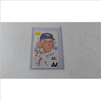Perez Steele Yogi Berra Signed Trading Card