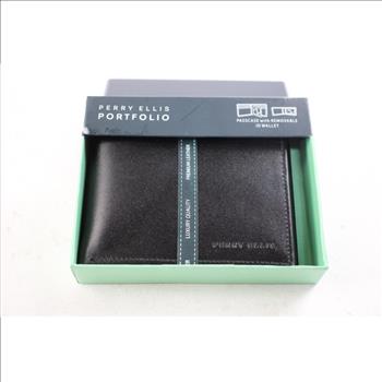 Perry Ellis Black Leather Wallet