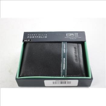 Perry Ellis Black Leather Wallet