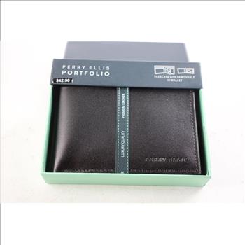 Perry Ellis Black Leather Wallet