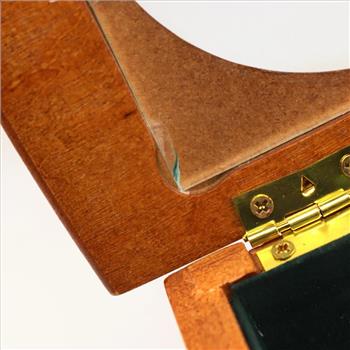 Petite Wooden Jewelry Box With Glass Top