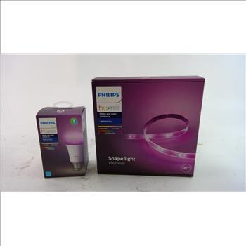 Philips Hue Light Bulb And Strip Lights, 2 Pieces