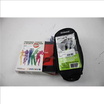 Phone Storage Bag, Finess Tracker, Sportsline Stop Watch And More, 5 Pieces