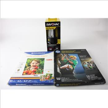 Photo Paper, Rayovac Lantern And More