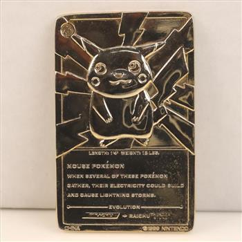 Pikachu Nintendo Metal Trading Card